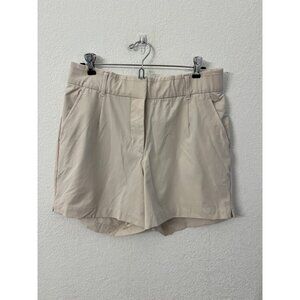 Nike Womens Dri-FIT Standard Fit Beige Shorts M